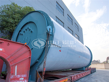 2噸燃?xì)庹羝仩t出廠裝車(chē)中